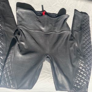 SPANX FAUX LEATHER LEGGINGS